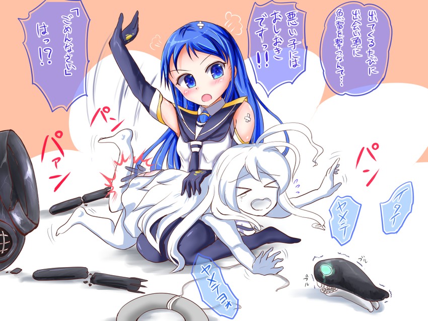 samidare and new submarine princess (kantai collection) drawn by tenzui