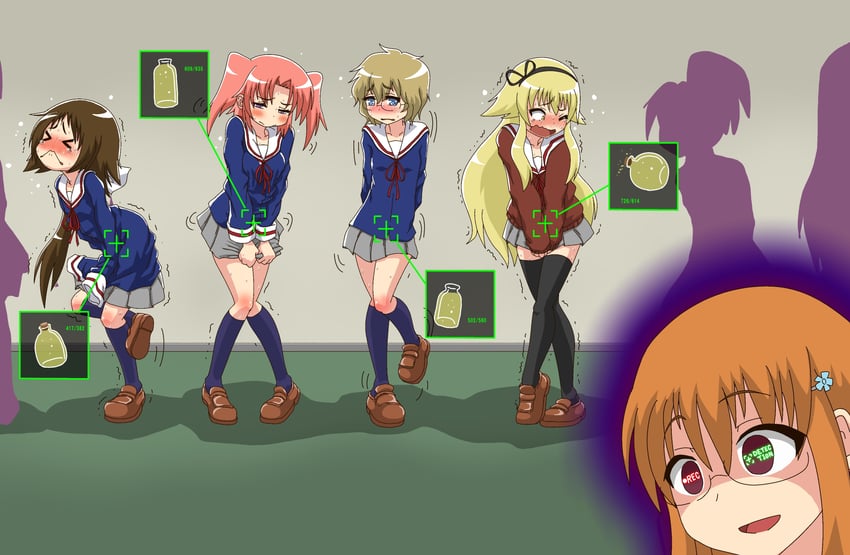 yonomori kobeni, mitsumine mashiro, yonomori benio, suetsugi konoha, and momouchi mayura (mikakunin de shinkoukei) drawn by ao_kurage