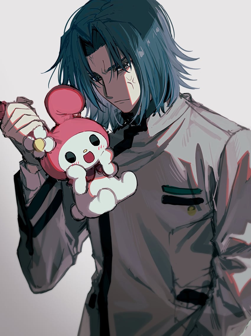 my melody and hiiragi keiichi (sanrio and 1 more) drawn by crazy_kinoko