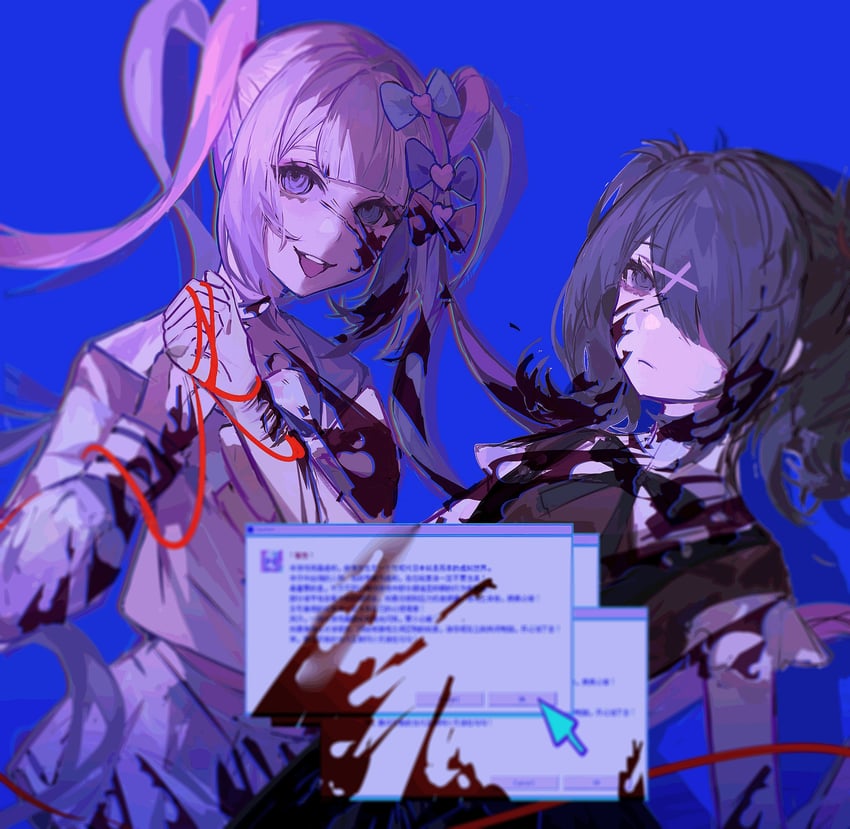chouzetsusaikawa tenshi-chan and ame-chan (needy girl overdose) drawn by yan_ge