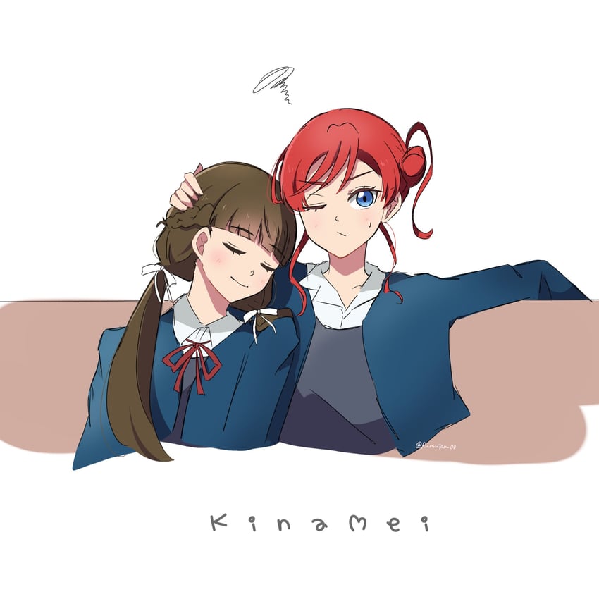 yoneme mei and sakurakoji kinako (love live! and 1 more) drawn by rumutan_00