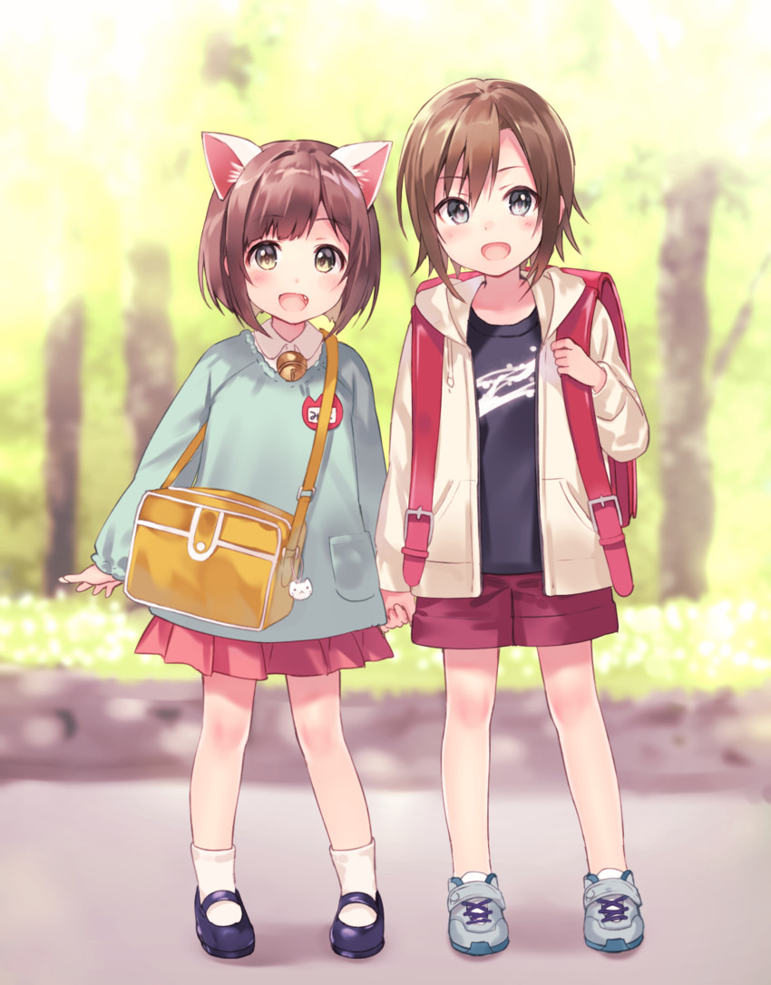 maekawa miku and tada riina (idolmaster and 1 more) drawn by fukahire_(ruinon)