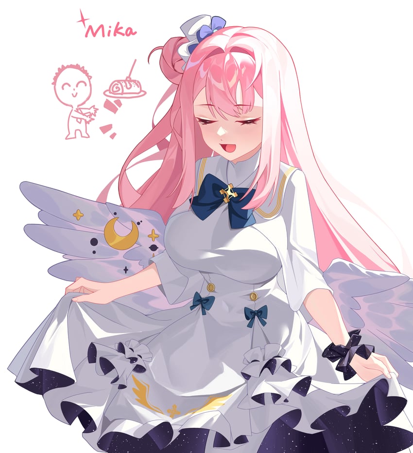 sensei, doodle sensei, and mika (blue archive) drawn by zhu_fun_(pixiv_21401851)