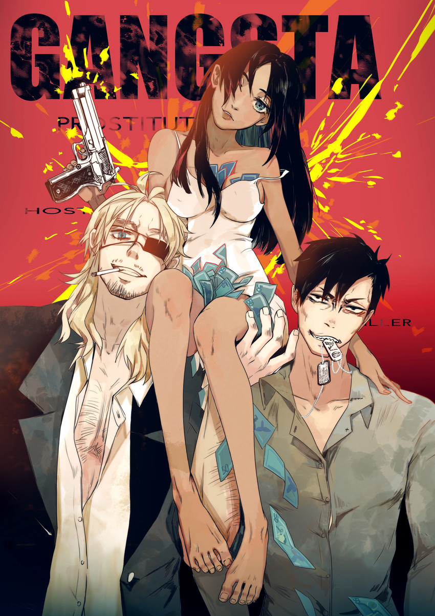 nicolas brown, worick arcangelo, and alex benedetto (gangsta) drawn by qingfengche