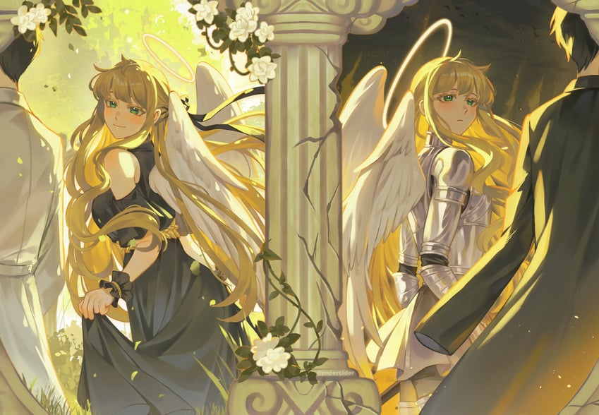kim dokja, yoo joonghyuk, and uriel (omniscient reader's viewpoint) drawn by papercider