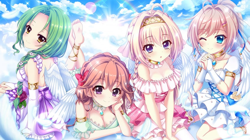 shiratori amaha, himura nagisa, haeno akari, and shirokita kuroha (re:stage!) drawn by izumi_tsubasu