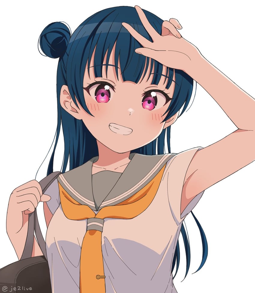 tsushima yoshiko (love live! and 1 more) drawn by jenny_(je2live)