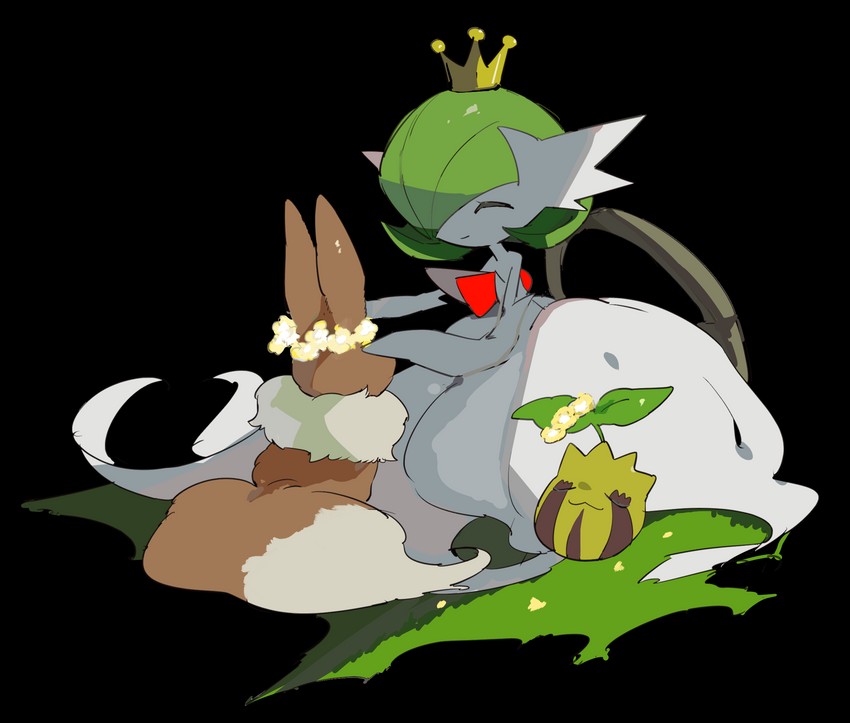 gardevoir, eevee, mega gardevoir, aegislash, and sunkern (pokemon) drawn by apios