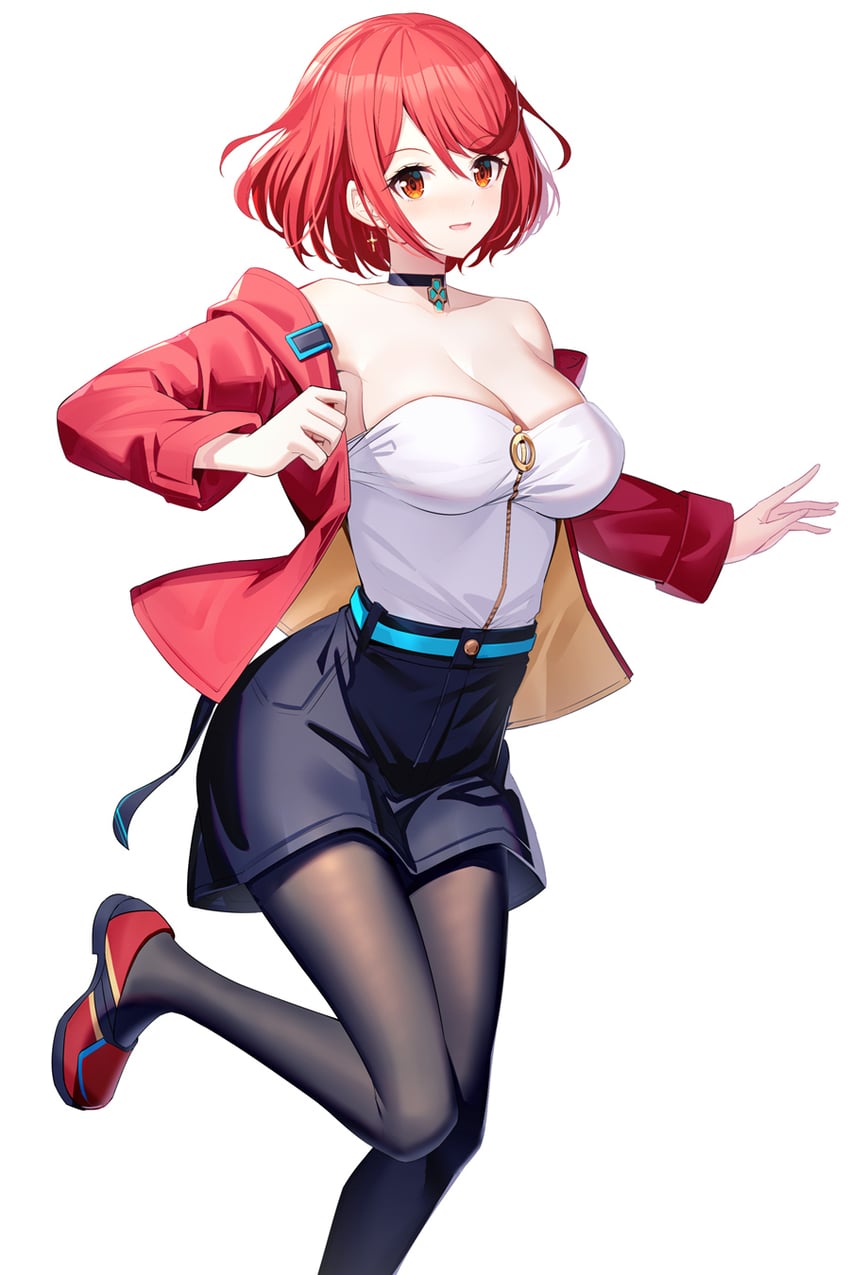 pyra (xenoblade chronicles and 1 more) drawn by ririko_(zhuoyandesailaer)