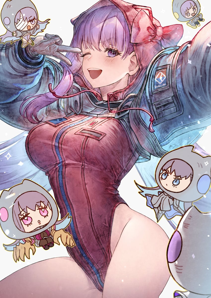 bb, meltryllis, passionlip, kingprotea, kazuradrop, and 1 more (fate and 1 more) drawn by sanbon_hijiki