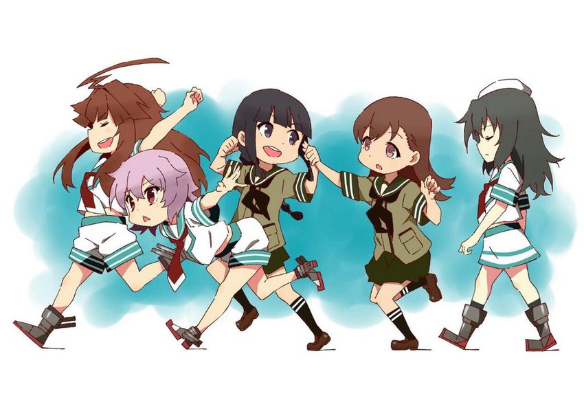 kitakami, ooi, kiso, kuma, and tama (kantai collection) drawn by akitetsu