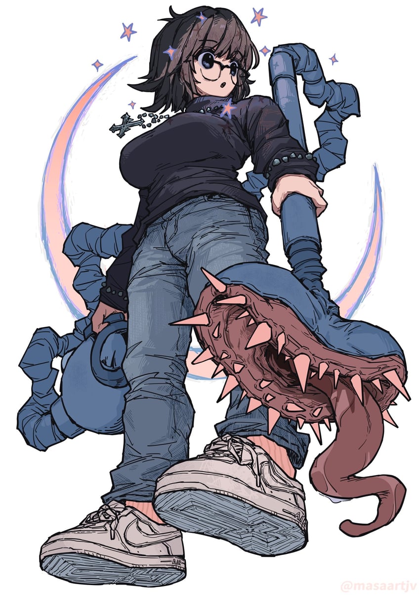 shizuku murasaki and blinky (hunter x hunter) drawn by masaartjv