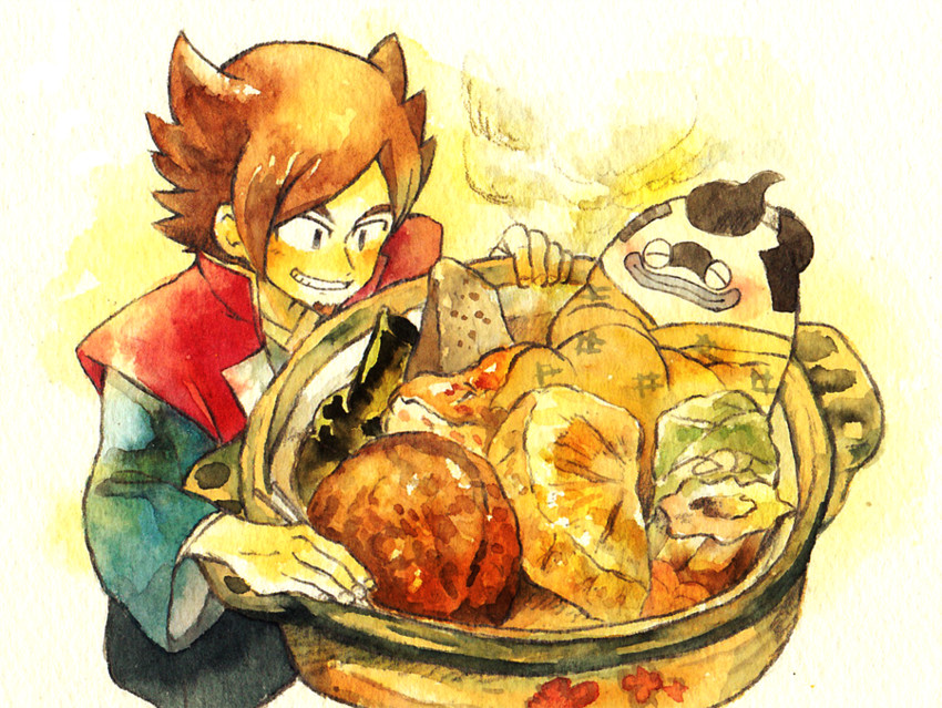 whisper and ishida mitsunari (youkai watch) drawn by momiji_(lucario)