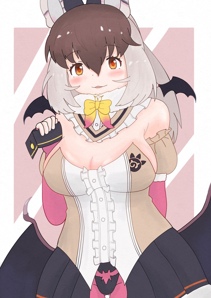 brown long-eared bat (kemono friends and 1 more) drawn by sun3_bears