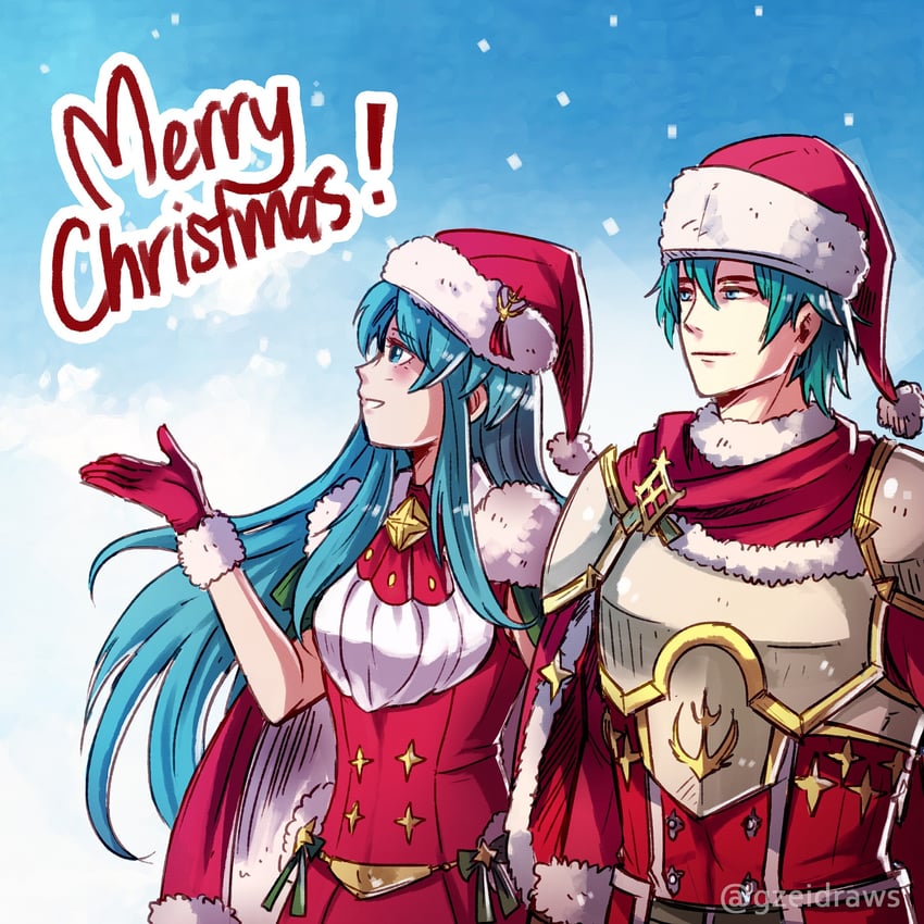 eirika and ephraim (fire emblem and 2 more) drawn by gzei