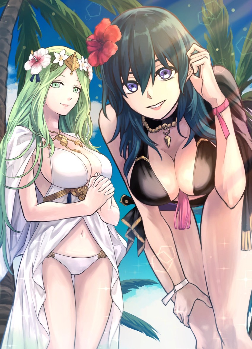 female byleth and rhea (fire emblem and 2 more) drawn by zuzu_(ywpd8853)