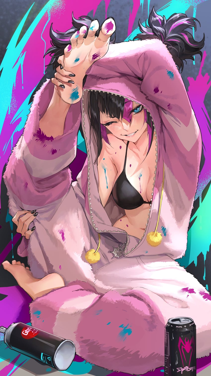 han juri (street fighter and 1 more) drawn by mhk_(mechamania)