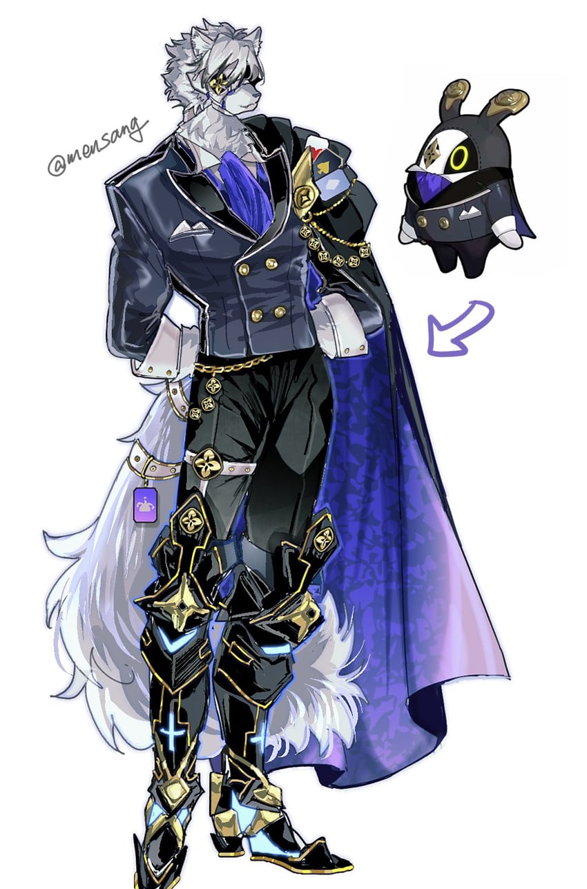 von lycaon and robin (zenless zone zero) drawn by mensang