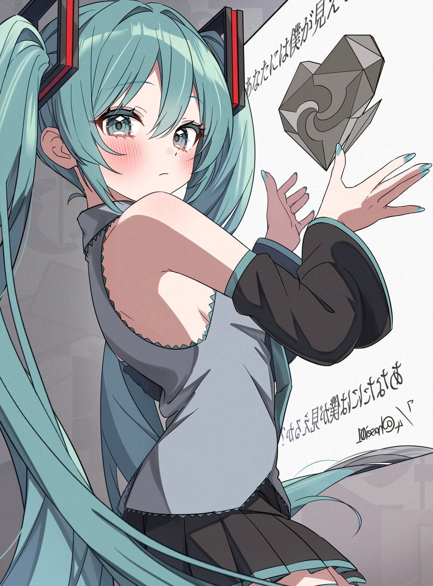 hatsune miku (vocaloid and 1 more) drawn by hasei_(hasei01)