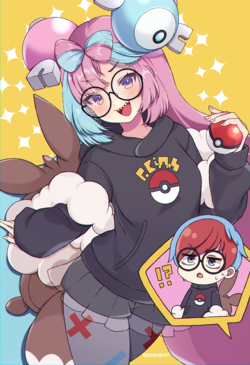 iono, penny, and magnemite (pokemon and 1 more) drawn by popo_(popopuri)