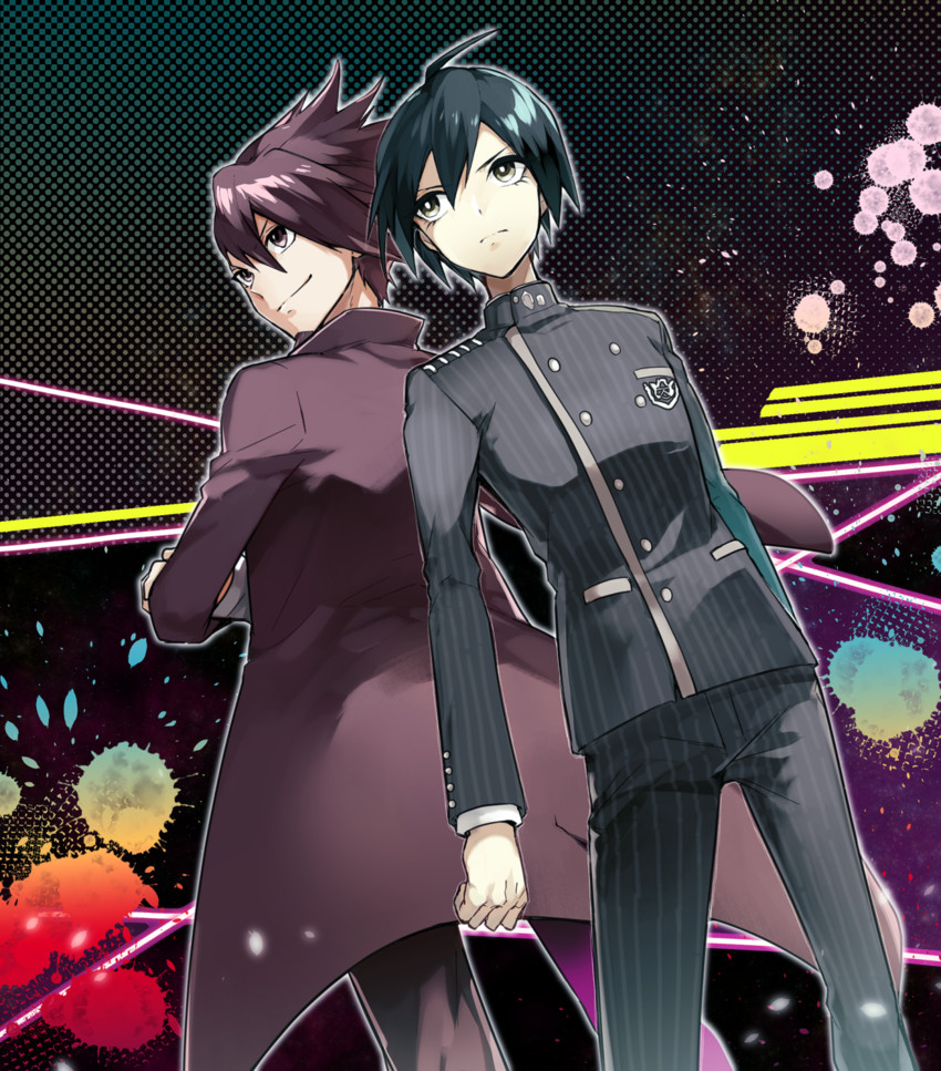 saihara shuichi and momota kaito (danganronpa and 1 more) drawn by mitsuxodc_38