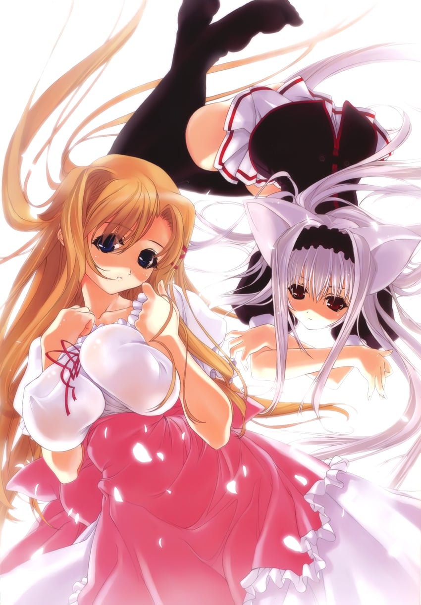 fujimiya rin and nanatsuki ayane (yokubari saboten) drawn by miwa_yoshikazu