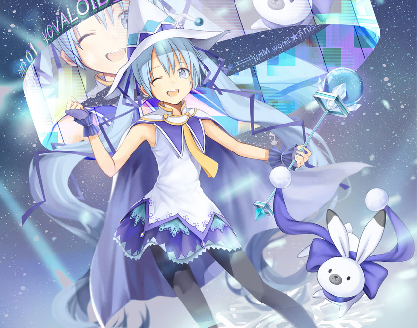 hatsune miku, yuki miku, and rabbit yukine (vocaloid) drawn by kari_kenji