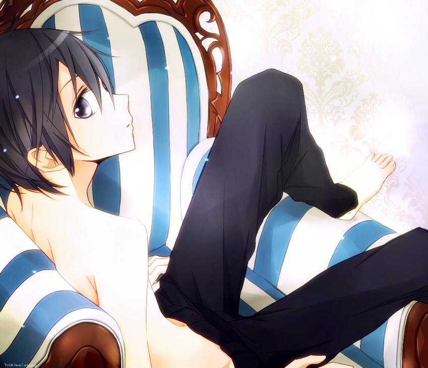 kirito (sword art online) drawn by tsukimori_usako