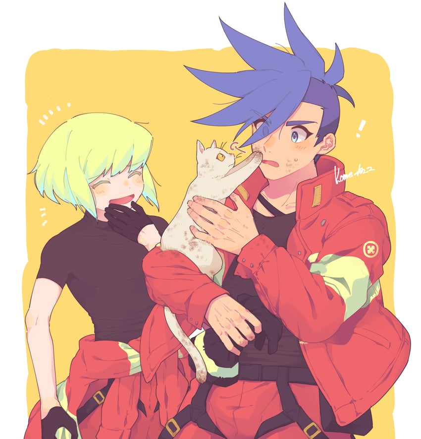 lio fotia and galo thymos (promare) drawn by kome_1022