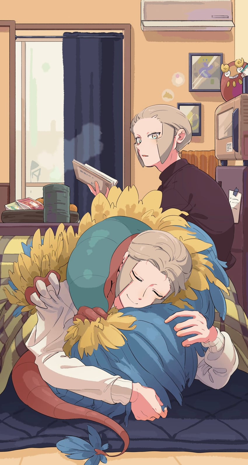 ingo, emmet, archeops, and darumaka (pokemon and 1 more) drawn by moriyuisu