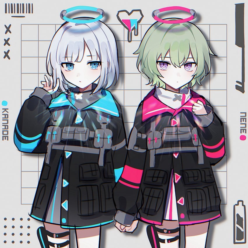 yoisaki kanade, ootori emu, and kusanagi nene (project sekai) drawn by waka_(wk4444)