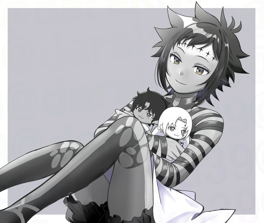 allen walker, road kamelot, and tyki mikk (d.gray-man) drawn by daraku_(daraku39)