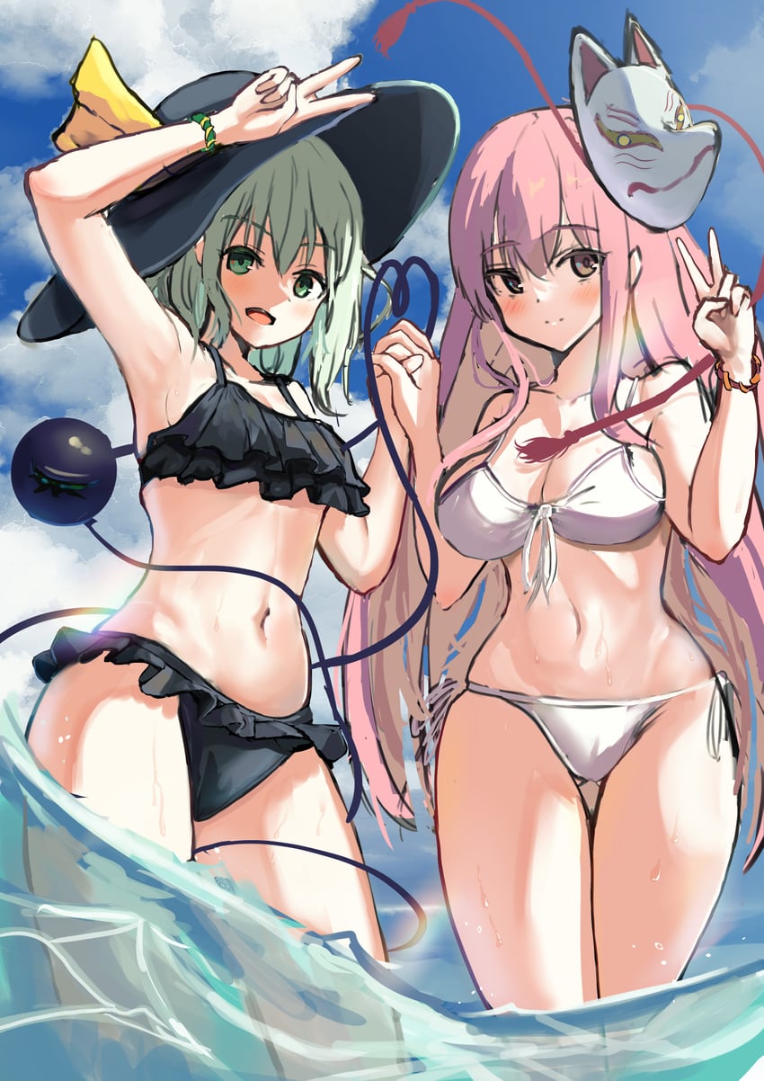 komeiji koishi and hata no kokoro (touhou) drawn by jody_know-grow-help