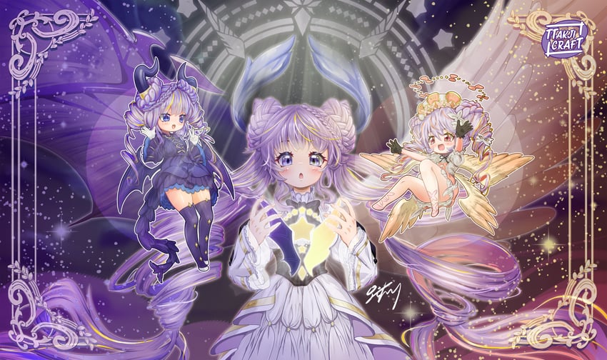 selettrice vaalmonica, dimonno vaalmonica, angello vaalmonica, and varar vaalmonican concord (yu-gi-oh!) drawn by ttakji_craft