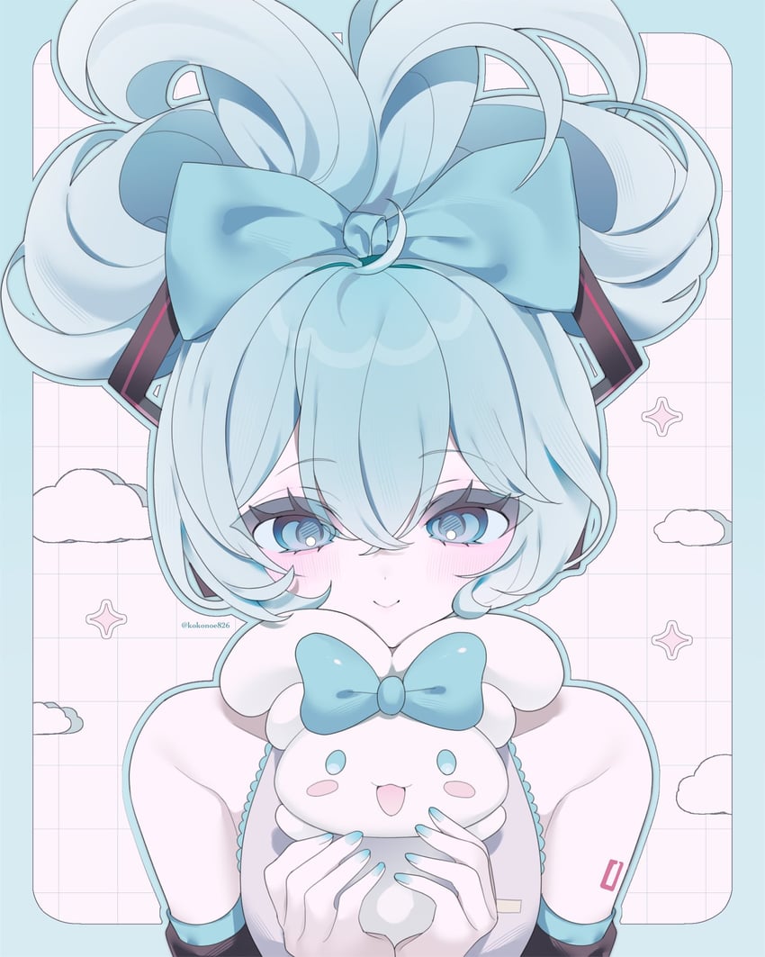 hatsune miku, cinnamoroll, and cinnamiku (vocaloid and 2 more) drawn by kokonoe826