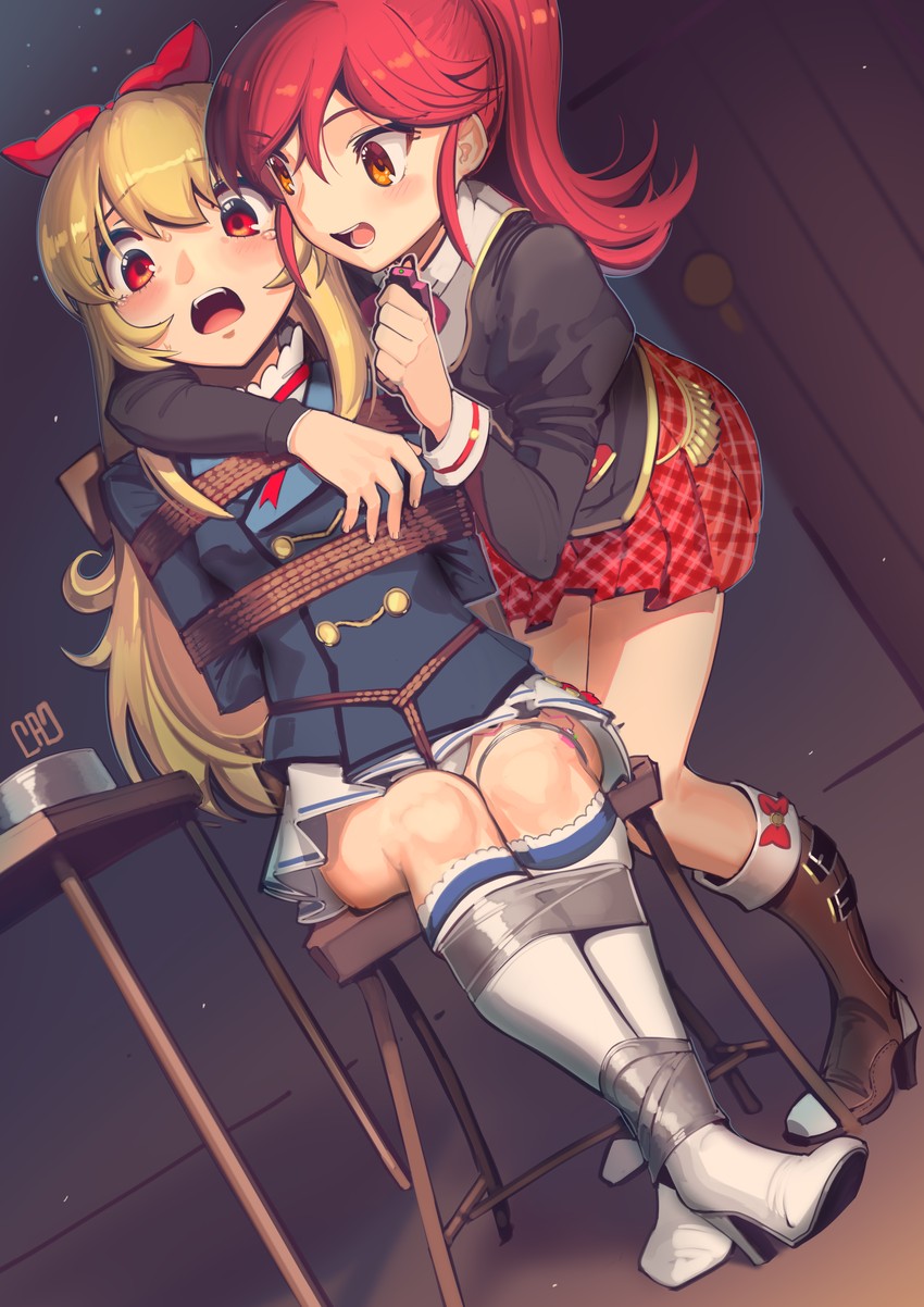 hoshimiya ichigo and otoshiro seira (aikatsu!) drawn by cad_(caddo)
