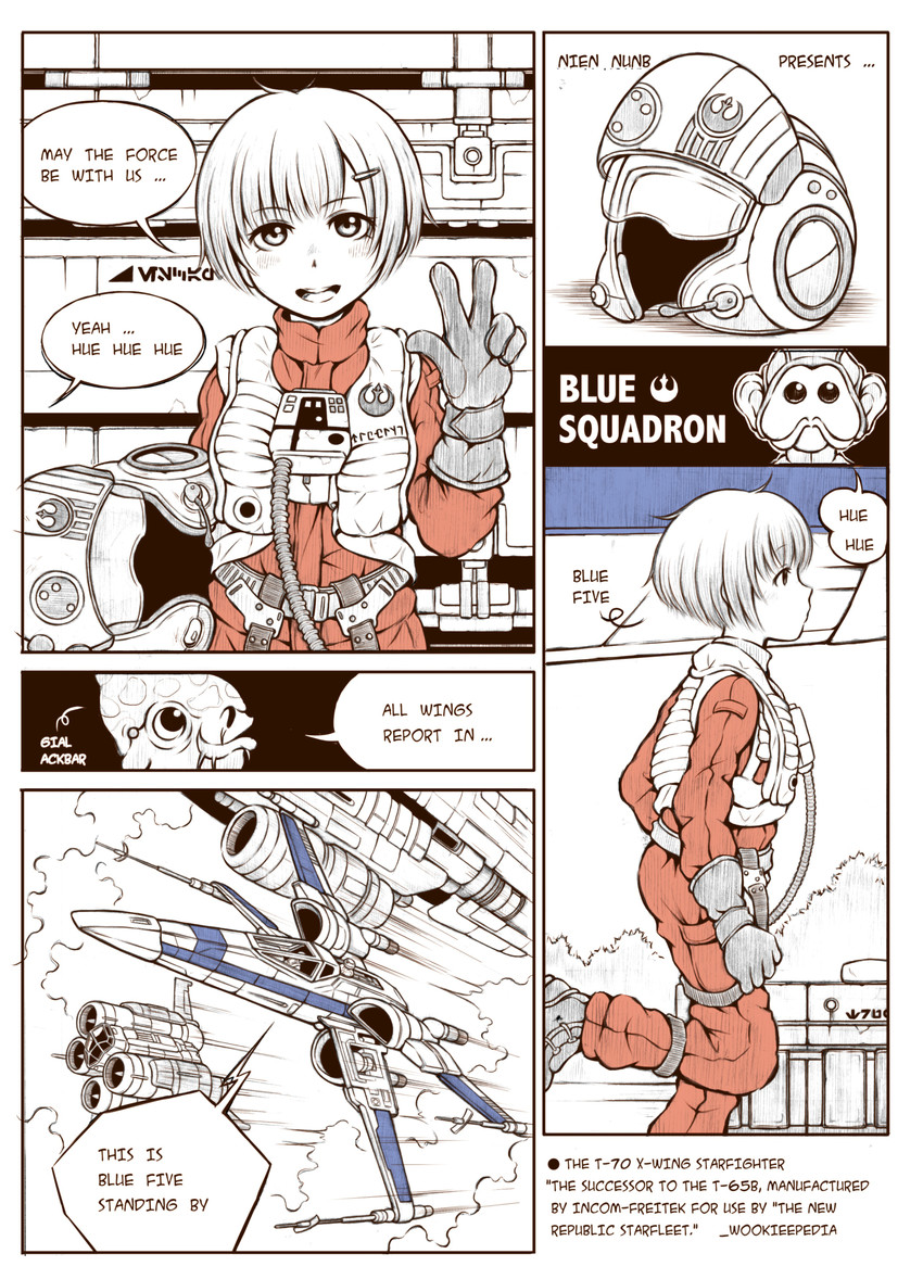 rebel pilot, gial ackbar, and nien numb (star wars and 2 more) drawn by nosh