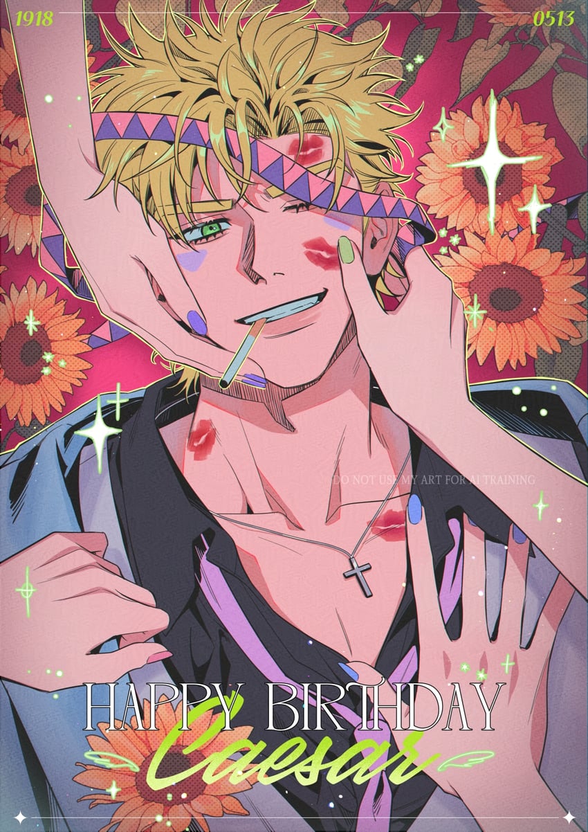 caesar anthonio zeppeli (jojo no kimyou na bouken and 1 more) drawn by rkznfksthsus