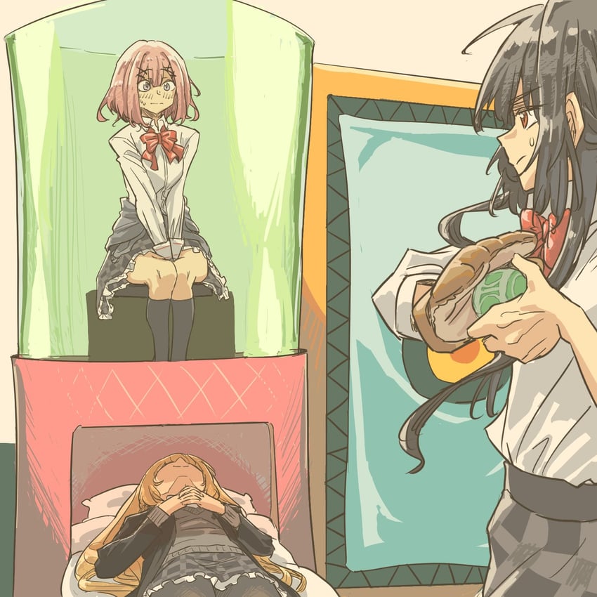 amaori renako, ouzuka mai, and koto satsuki (watashi ga koibito ni nareru wake naijan murimuri!) drawn by anjuro_zeeku
