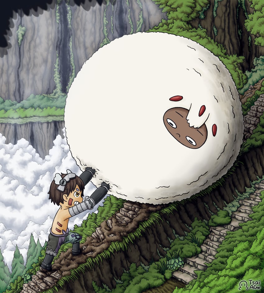 reg, faputa, and sisyphus (made in abyss and 1 more) drawn by tsai_agw