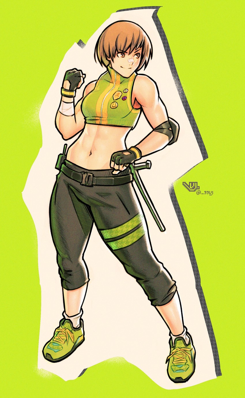 satonaka chie (persona and 1 more) drawn by vj99