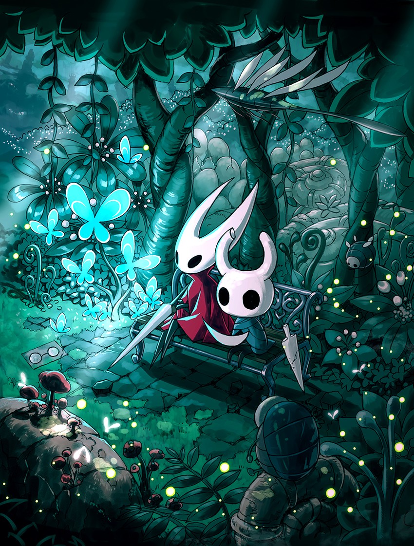knight and hornet (hollow knight) drawn by mamoru_mikokoro