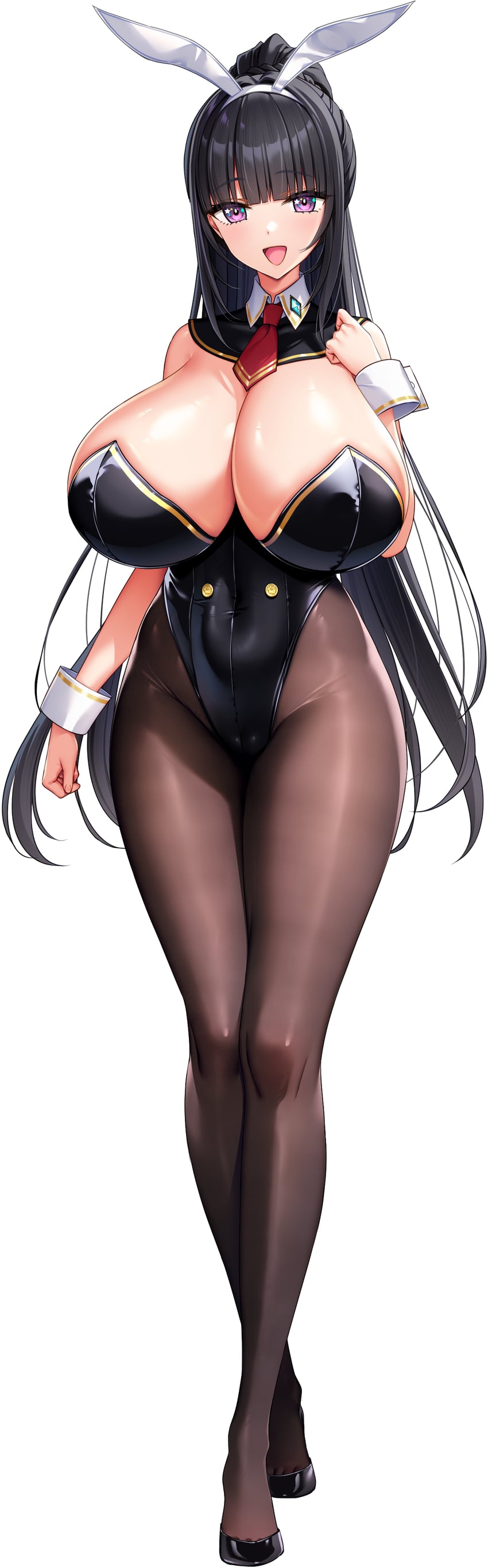 chichizaki momina (motto! haramase! honoo no oppai isekai oppai bunny gakuen!) drawn by derauea