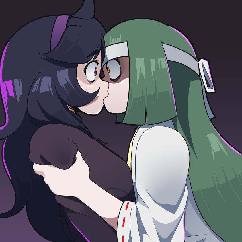 hex maniac and channeler (pokemon and 2 more) drawn by delatoid