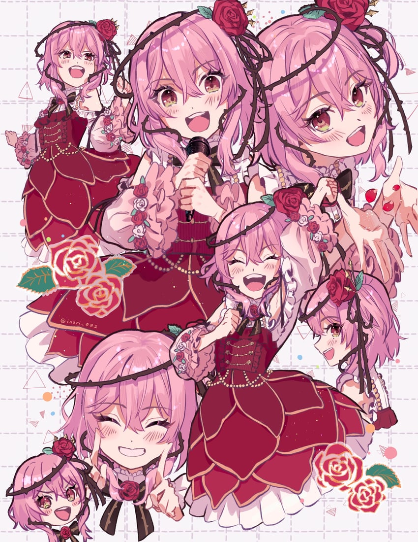 rosemi lovelock (nijisanji and 1 more) drawn by inori_002