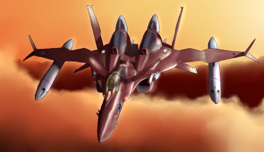 sv-51 and nora polyansky (macross and 1 more) drawn by inui_(jt1116)