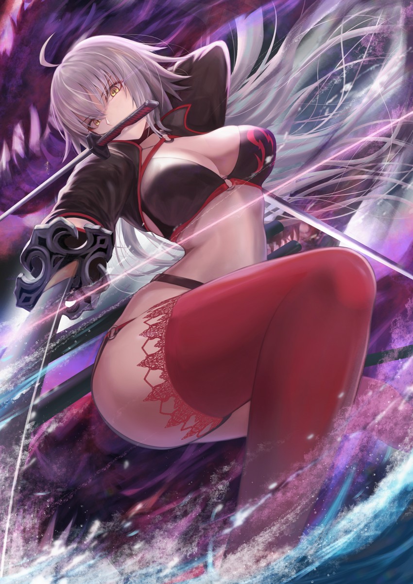 jeanne d'arc alter (fate and 1 more) drawn by penguintake