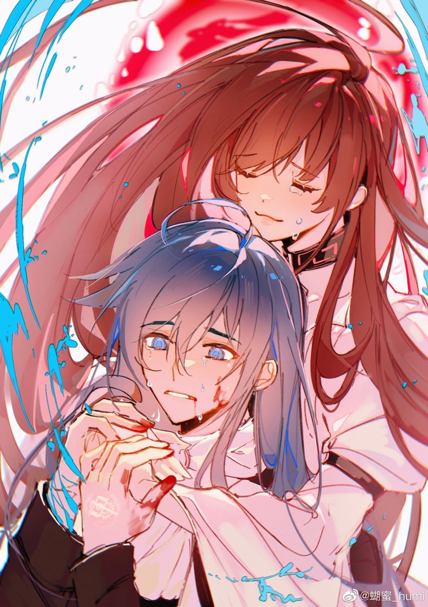 xiao wu and tang san (douluo dalu) drawn by humi_humi