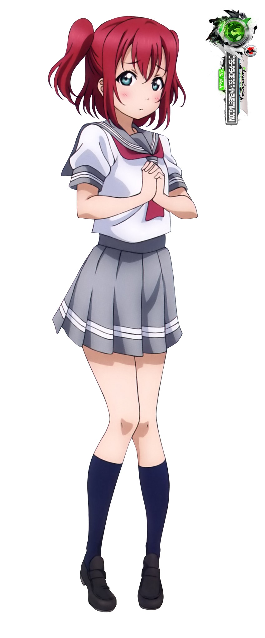 kurosawa ruby (love live! and 1 more) drawn by ors_anime_renders