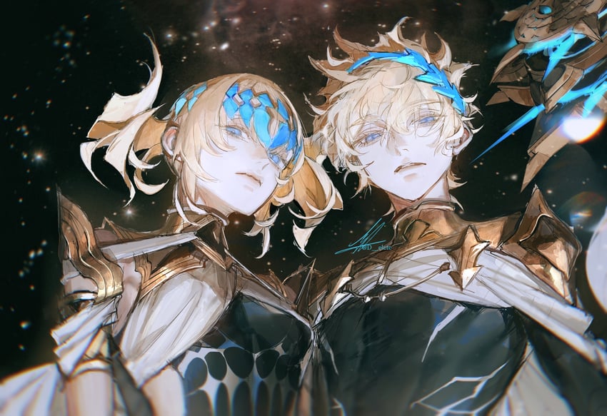 pollux and castor (fate and 1 more) drawn by au_(d_elete)